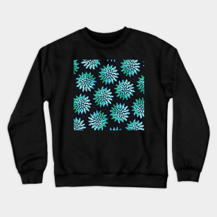 Floral Fireworks of the Sea - Turquoise - Digitally Illustrated Abstract Flower Pattern for Home Decor, Clothing Fabric, Curtains, Bedding, Pillows, Upholstery, Phone Cases and Stationary Crewneck Sweatshirt